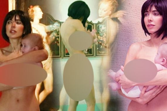 Aksi Nekat Milo Moire Gendong Bayi tanpa Busana di Museum - JPNN.COM