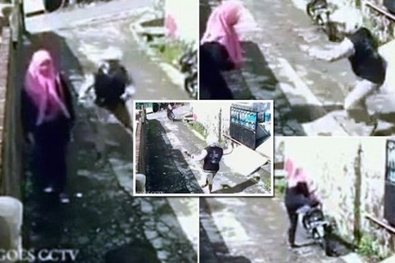 Jadi Korban Penjambretan, Perempuan Berhijab Ini Bawa Kabur Motor Penjambret - JPNN.COM