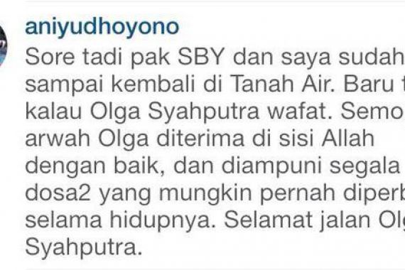 Antara Ucapan Ani Yudhoyono dan Curhatan Billy Syahputra - JPNN.COM