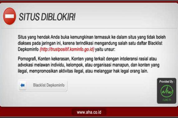 Situs Diblokir, Pengelola tak Tahu Kesalahannya - JPNN.COM