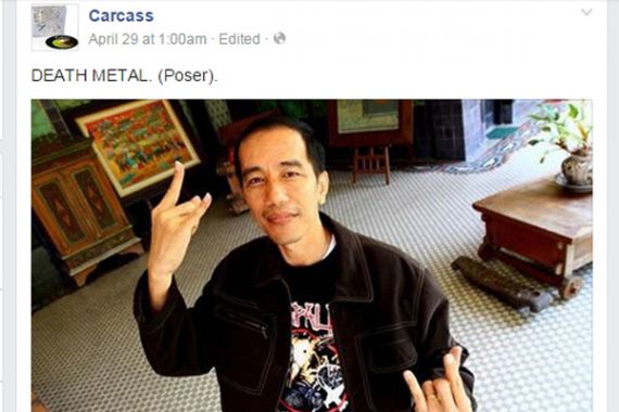 Band Metal Inggris Ledek Jokowi POSER - JPNN.COM