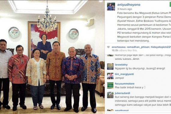 Ani Yudhoyono Pamer Foto Ibas Bersanding dengan Megawati - JPNN.COM