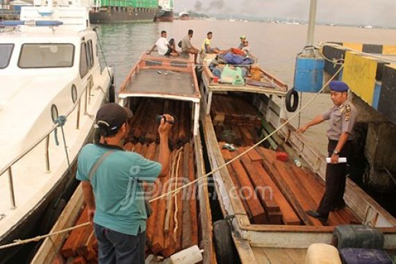 Polda Riau Gagalkan Penyelundupan Dua Ton Kayu - JPNN.COM