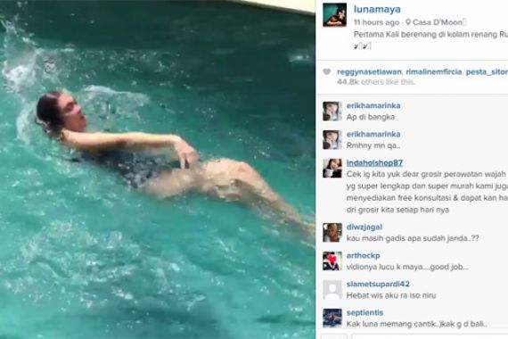Luna Maya Unggah Video Berenang, Netizen: Kau Masih Gadis atau Sudah Janda? - JPNN.COM