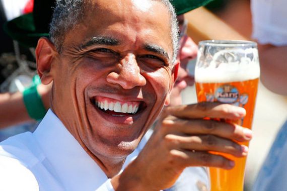 Datangi Tempat Spa di Jerman, Obama Ngebir Jam 11 Siang - JPNN.COM