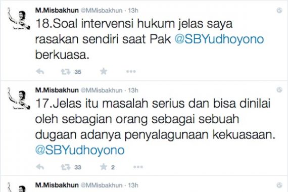 @SBYudhoyono Ngetwit soal Pasal Penghinaan, @MMisbakhun Bercuit Sodorkan Cibiran - JPNN.COM