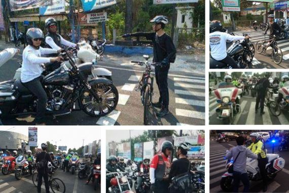 Seorang Pesepeda Beraksi Heroik Hentikan Konvoi Moge Nakal, Ini Reaksi Polisi - JPNN.COM