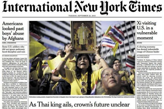 Koran New York Times Edisi Selasa Dicekal di Thailand - JPNN.COM