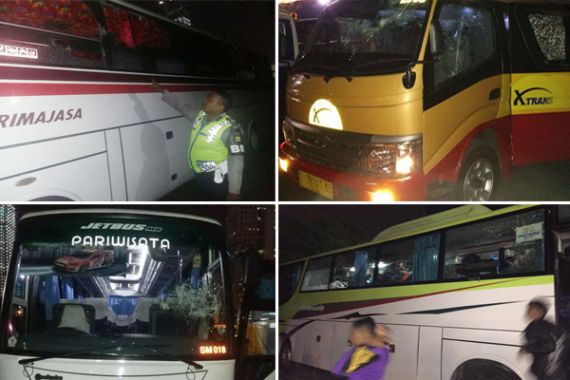 Rasain Lu, Puluhan Pemuda Perusak Bus Berpelat Bandung Digulung - JPNN.COM