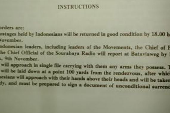 Enam Perintah Sekutu untuk Arek Suroboyo, Ini Dokumennya... (1) - JPNN.COM