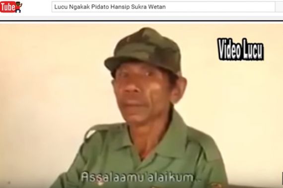 Hahaha Lucunya 'Blepotan', Pidato Hansip Brontok Kondang Lewat Youtube - JPNN.COM