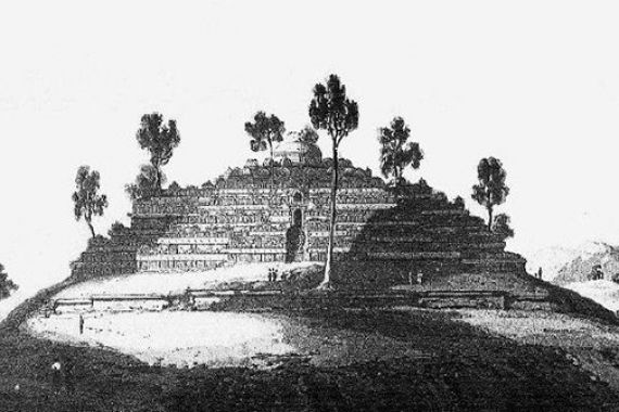 Lihat! Lukisan Candi Borobudur Saat Baru Ditemukan...Serupa Piramid - JPNN.COM