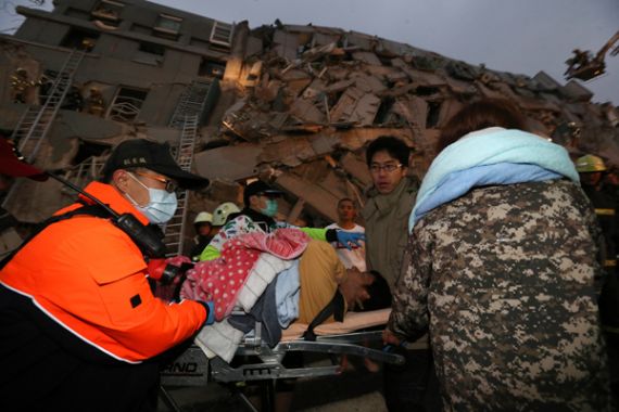 Gempa Taiwan: 150 Orang Terjebak, Terdengar Tangisan dari Reruntuhan Gedung - JPNN.COM