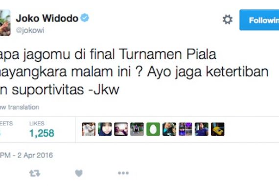 Inilah Pesan Jokowi Jelang Laga Arema Vs Persib - JPNN.COM