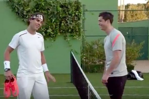 Video Cristiano Ronaldo Kandaskan Rafael Nadal di Lapangan Tenis - JPNN.COM