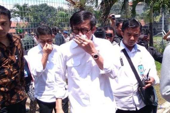 Tinjau Lapas Banceuy, Menteri Yasonna Sempat Ngobrol dengan Napi - JPNN.COM