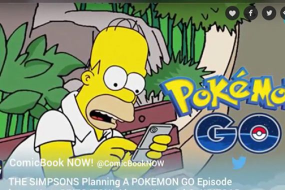 D'oh! Homer Simpson pun Kena Demam Pokemon Go - JPNN.COM