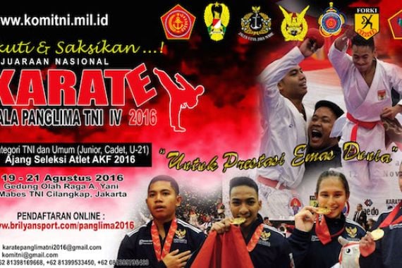 Mabes TNI Gelar Kejurnas Karate Piala Panglima TNI 2016 - JPNN.COM