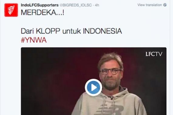 Hai Indonesia, Nih Ada Ucapan Selamat dari Jurgen Klopp dan Juventus - JPNN.COM