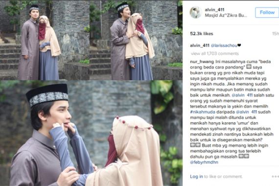 Foto Mesra Alvin Faiz dan Larissa Chou Bikin Netizen Baper - JPNN.COM