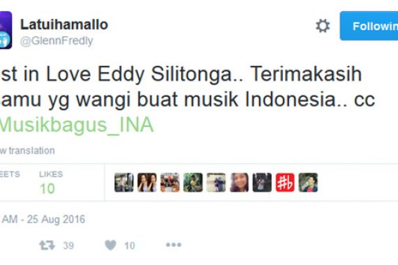 Ucapan Selamat Jalan untuk Eddy Silitonga Trending di Twitter - JPNN.COM
