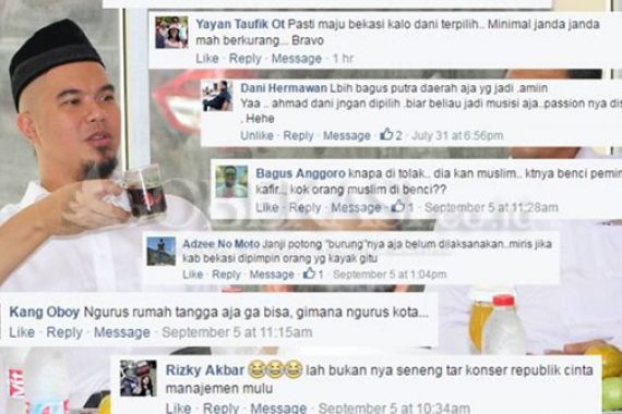 Dhani Pengin Jadi Wakil Bupati, Begini Reaksi Netizen Kabupaten Bekasi - JPNN.COM