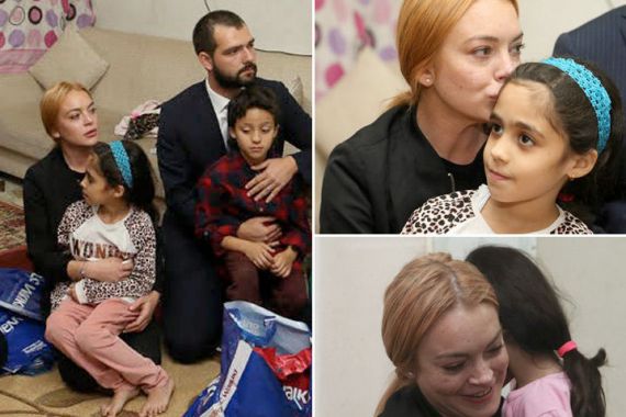 Terharu..Lindsay Lohan Kunjungi Pengungsi Suriah di Turki - JPNN.COM