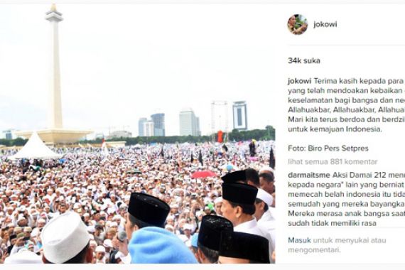 Unggah Foto Ini, Akun Jokowi Banjir Pujian - JPNN.COM