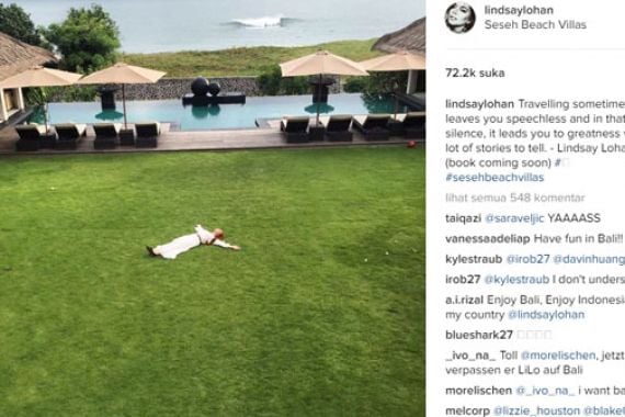 Terusir dari Apartemen Mewah, Lindsay Lohan Kabur ke Bali - JPNN.COM