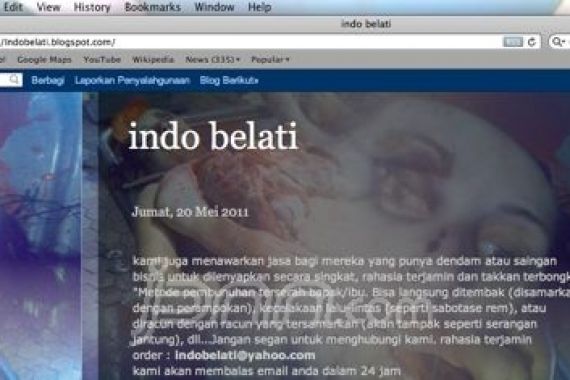 Polisi Usut Situs Jasa Pembunuh Bayaran - JPNN.COM