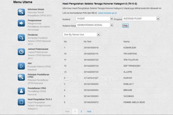 Baru Hasil Seleksi CPNS Instansi Pusat Diumumkan - JPNN.COM