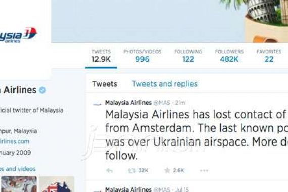 Dicurigai Kena Tembak, Malaysia Airlines Jatuh di Ukraina - JPNN.COM