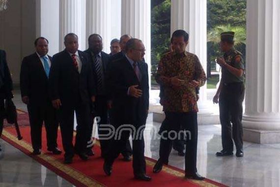 Belum Sarapan, Jokowi Sudah Temui PM Papua Nugini - JPNN.COM