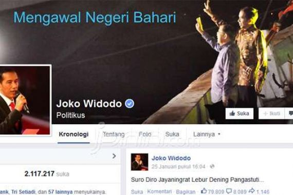 Aneh, Facebook dan Twitter Jokowi Terverifikasi tapi Disebut Palsu - JPNN.COM