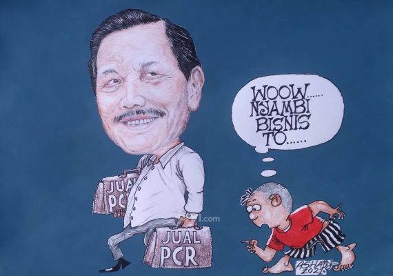 Bisnis PCR. Karikatur oleh Ashady/JPNN.com - JPNN.com