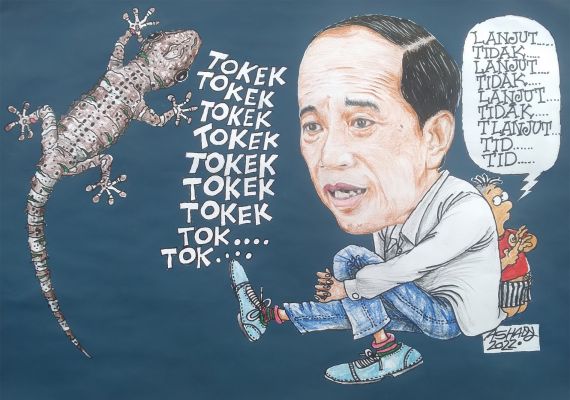 Menghitung suara tokek. Karikatur oleh Ashady/JPNN.com - JPNN.com