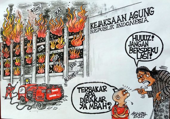 Terbakar Apa Dibakar. Karikatur oleh Ashady/JPNN.com - JPNN.com