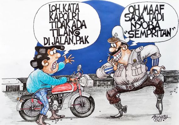 Jajal Sempritan. Karikatur oleh Ashady/JPNN.com - JPNN.com