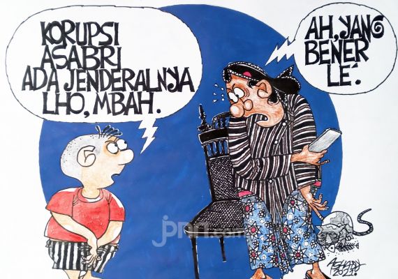 Korupsi di ASABRI. Karikatur oleh Ashady/JPNN.com - JPNN.com