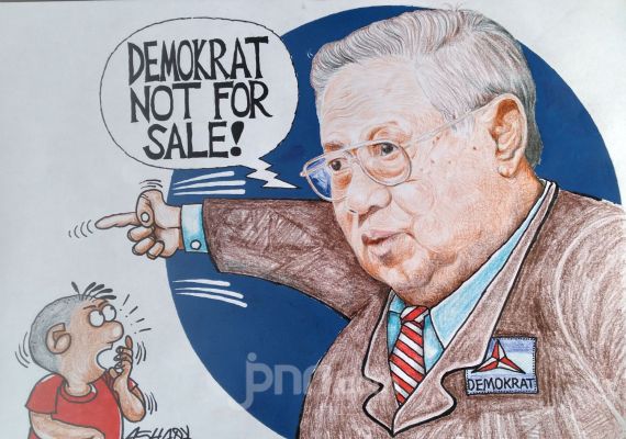 Demokrat Not For Sale. Karikatur oleh Ashady/JPNN.com - JPNN.com