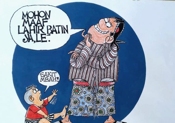 Mohon Maaf Lahir Batin. Karikatur oleh Ashady/JPNN.com - JPNN.com