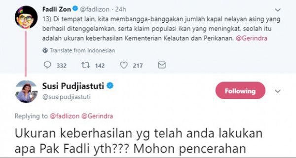 Ada Apa Antara Fadli Zon dan Bu Susi? - JPNN.com