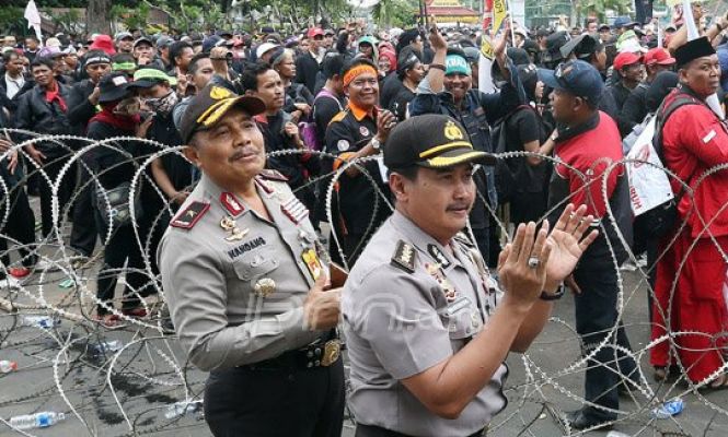 Wakapolda Metro Jaya Tinjau Aksi Demo Honorer K2 di Depan Istana Negara