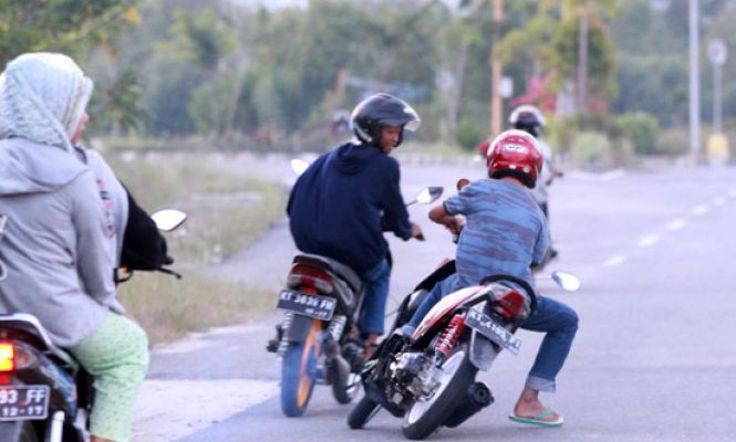 Aksi Balap Liar di Kota Tarakan Kian Marak