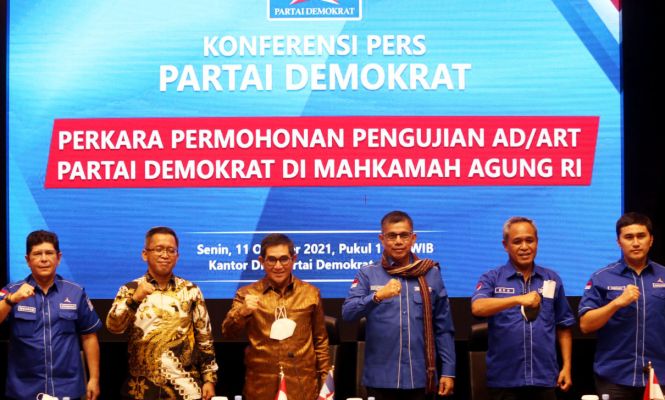 Jumpa Pers Petinggi Partai Demokrat dan Hamdan Zoelva