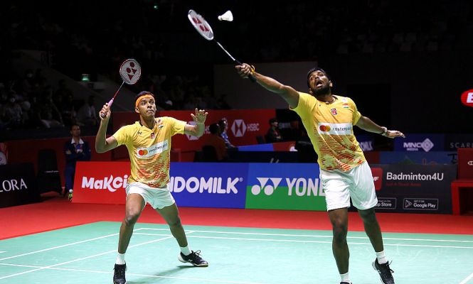 Ganda Putra India Satwiksairaj Rankireddy/Chirag Shetty di Indonesia Open 2023