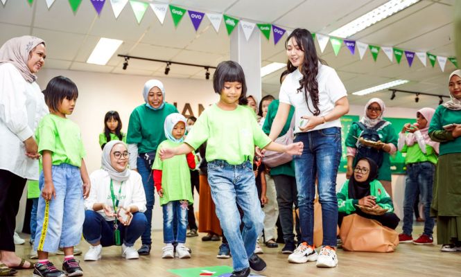 Anak Mitra Pengemudi Grab Rayakan Hari Anak Nasional