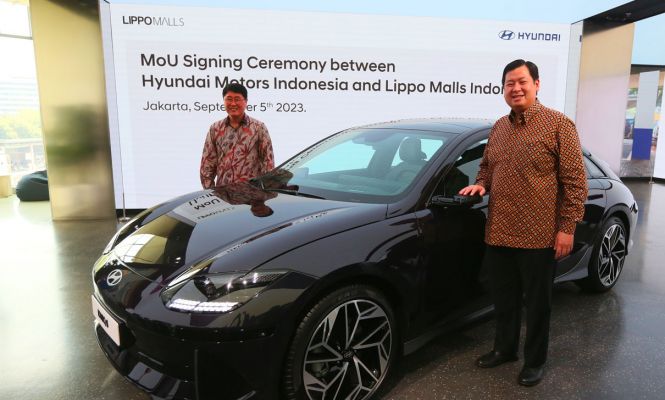 Kerja Sama Pembangunan 52 SPKLU Lippo Malls Indonesia dengan Hyundai