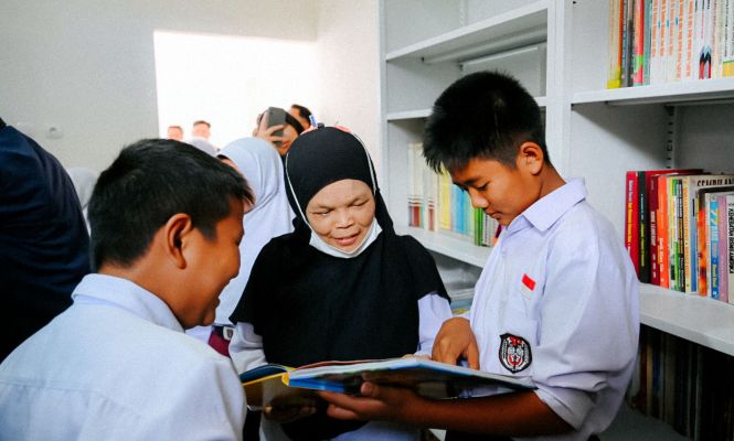 Prudential bersama Posko Jenggala Resmikan Perpustakaan di Desa Sukamulya