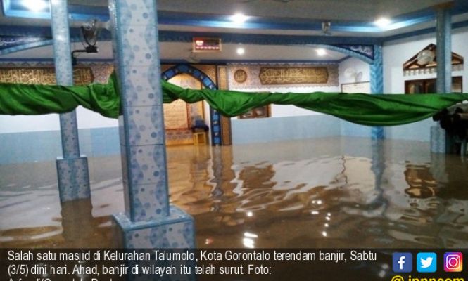 Mesjid di Kelurahan Talumolo Ikut Terendam Banjir